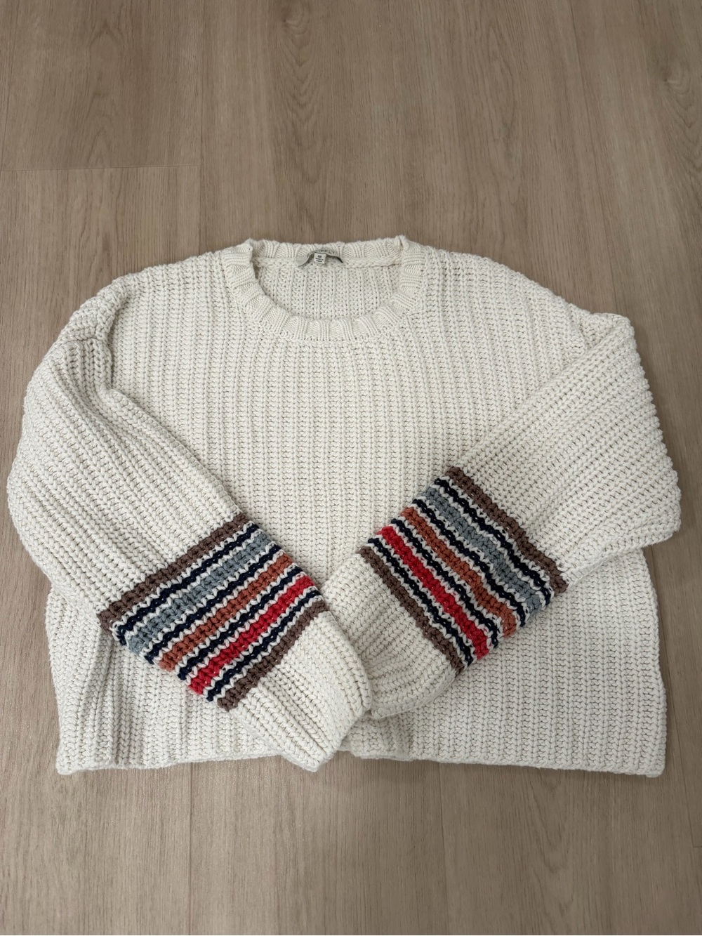 Z Supply Asheville Stripe Sweater Cream Multicolor Medium